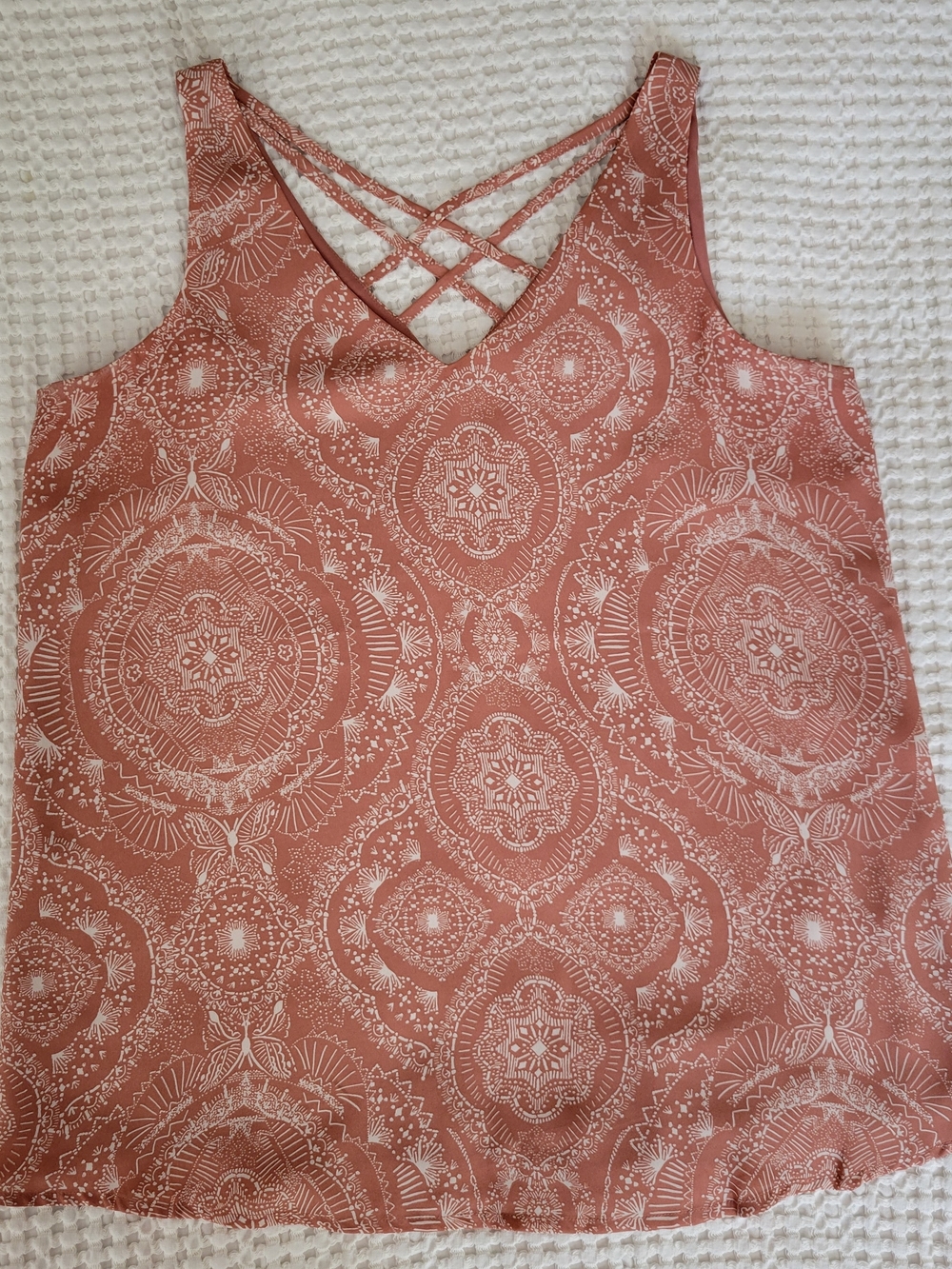Maurices Dusty Rose Crisscross Back Camisole